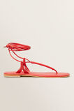 Nova Leather Tie Up Sandal  Chilli Red  hi-res