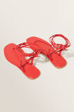 Nova Leather Tie Up Sandal  Chilli Red  hi-res
