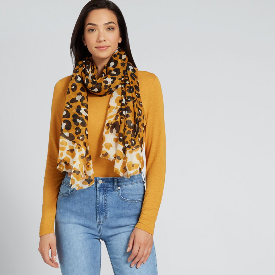 Bold Ocelot Print Scarf  