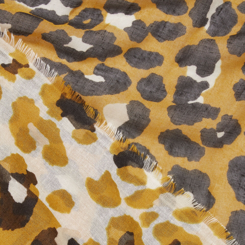 Bold Ocelot Print Scarf  