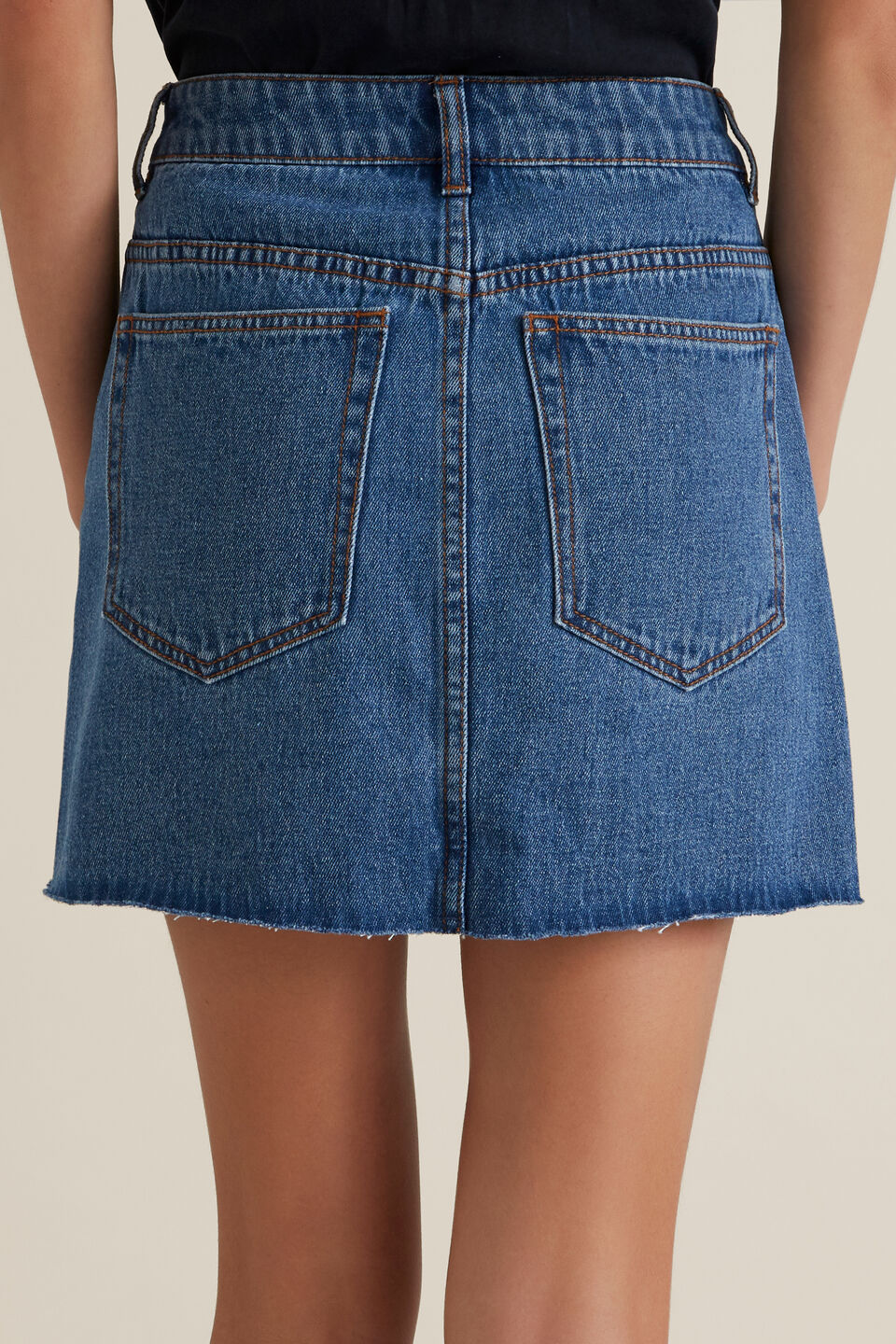 Reworked Denim Skirt  