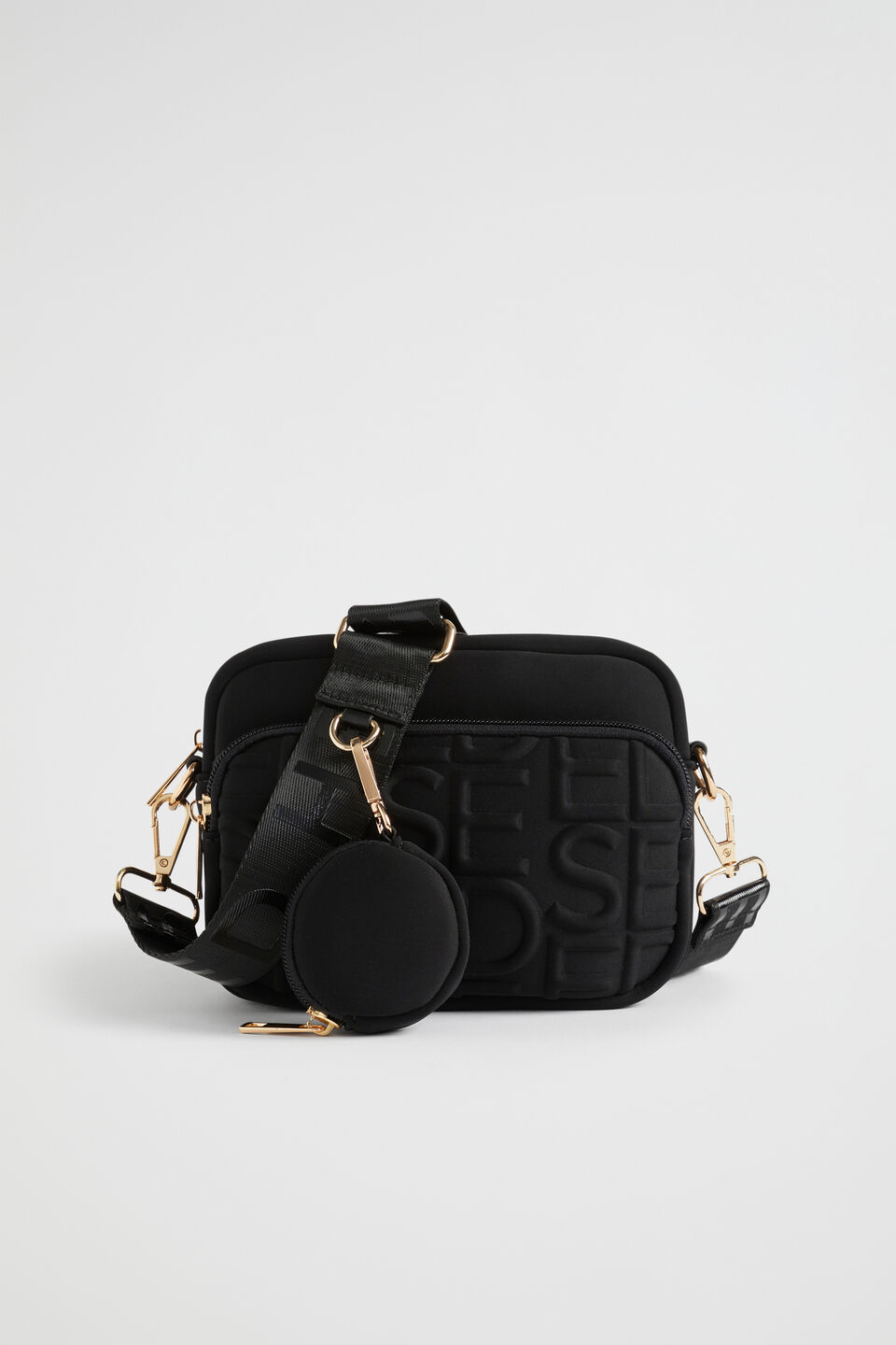Heritage Double Pocket Cross Body  Black