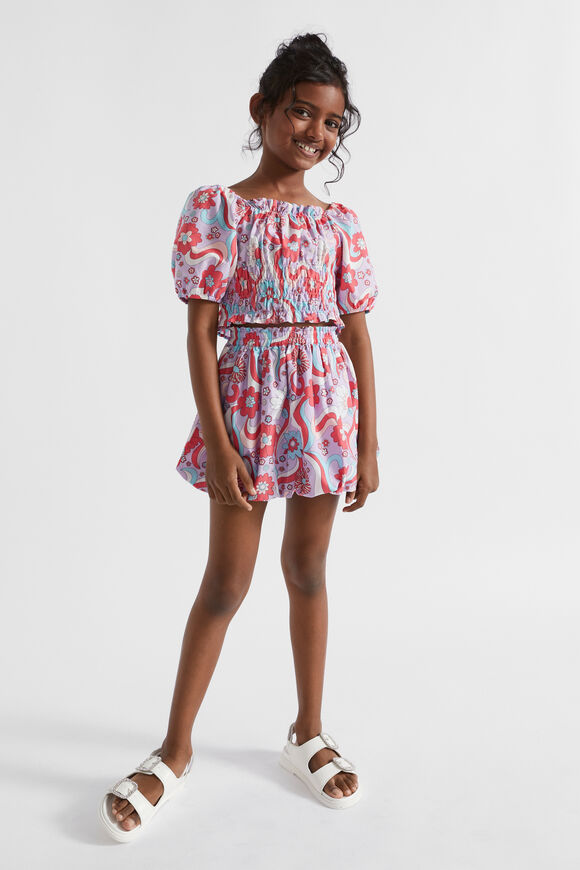 Floral Wave Top  Lavender  hi-res