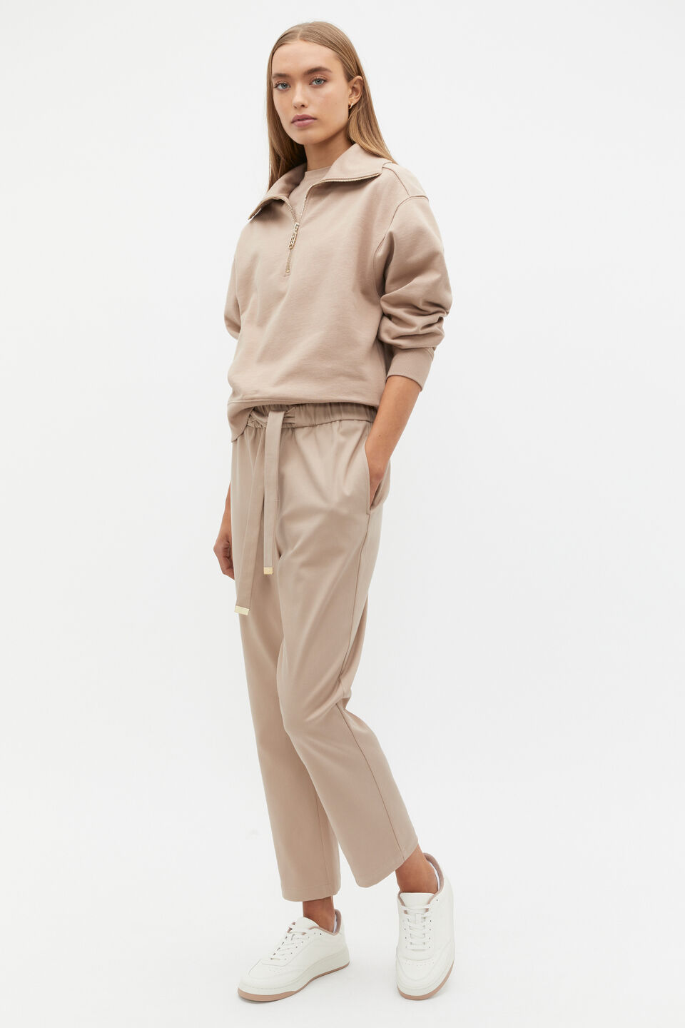 Core Heritage Half Zip Sweat  Cookie