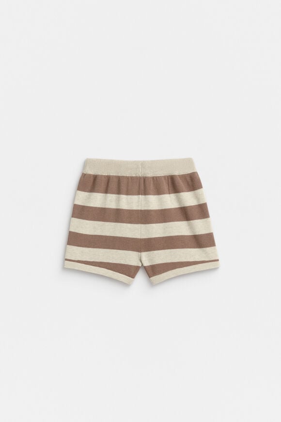 Stripe Knit Short  Oat Marle  hi-res
