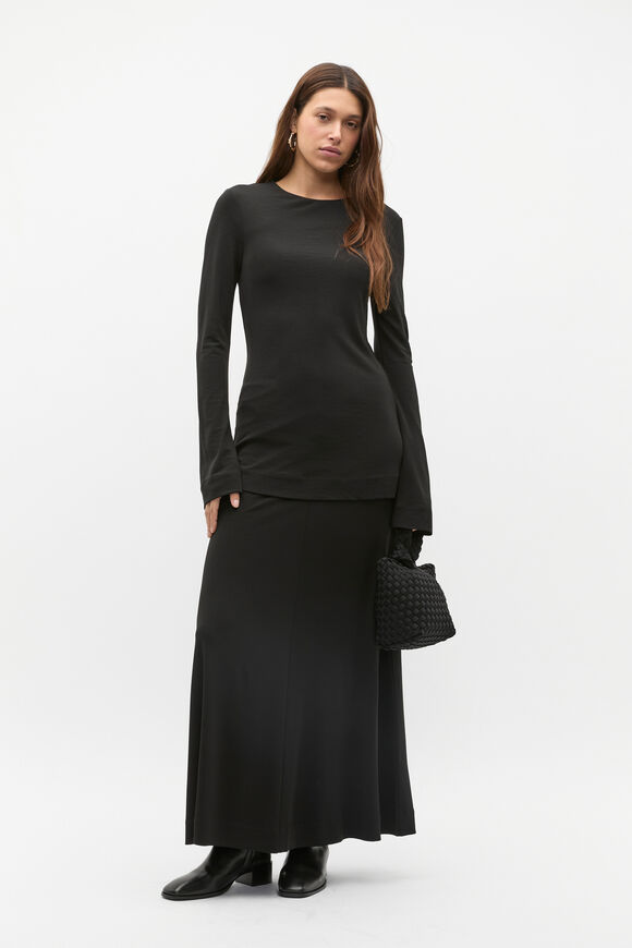 Micro Jersey Layering Top  Black  hi-res