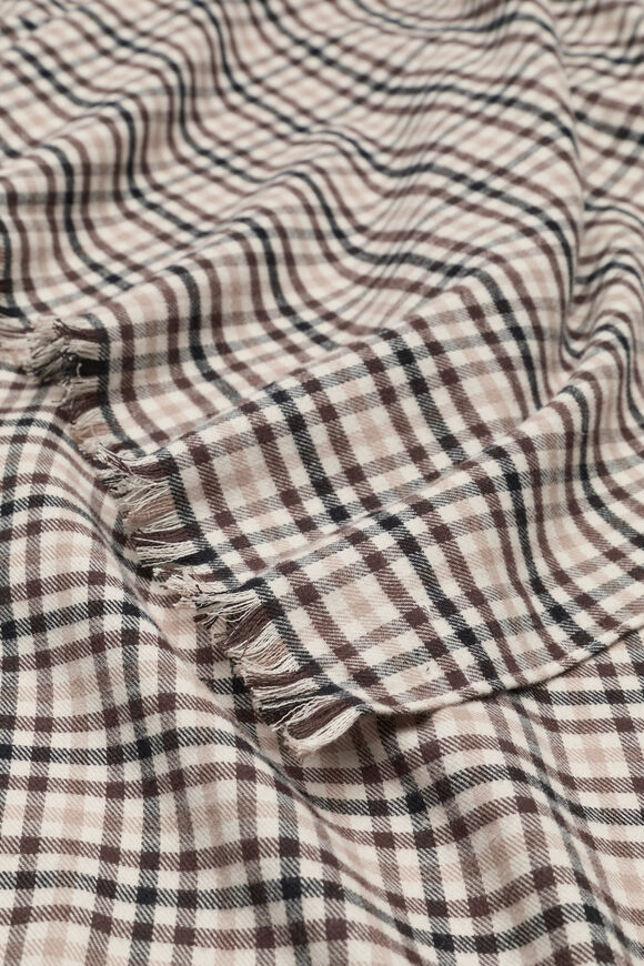 Multi Check Scarf  Dark Espresso  hi-res