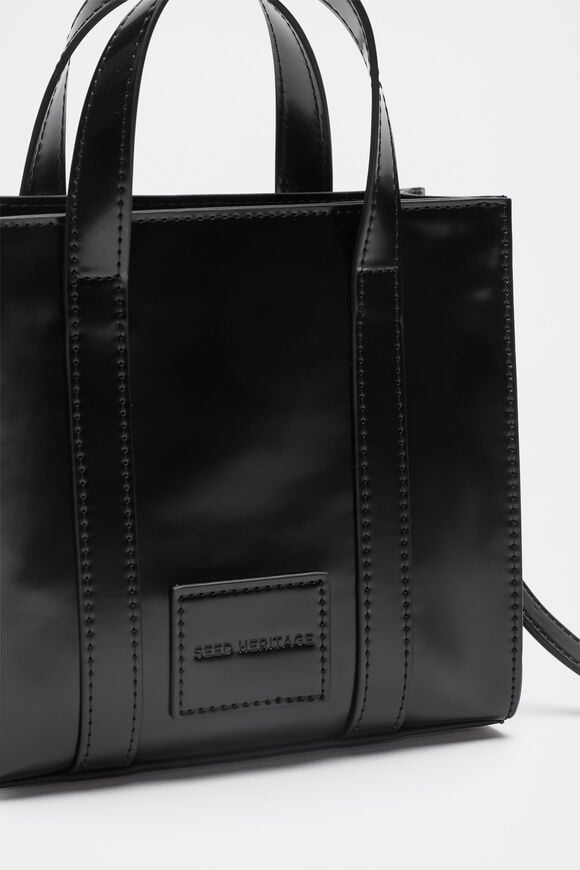 Coated Carry All Mini Tote  Black  hi-res