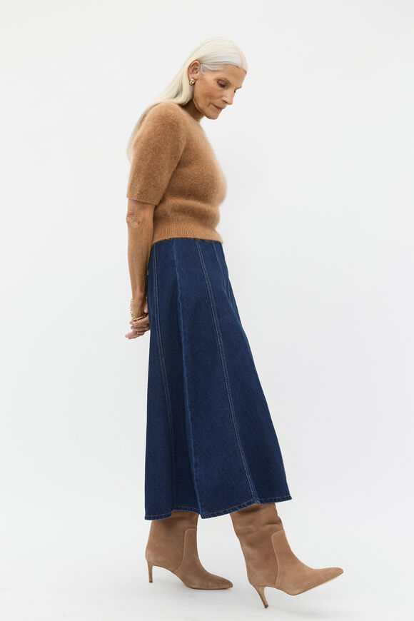 Denim Swing Skirt  Twilight Blue Wash  hi-res