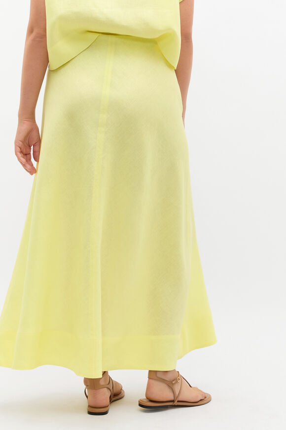 Core Linen Seam Front Skirt  Lemongrass  hi-res