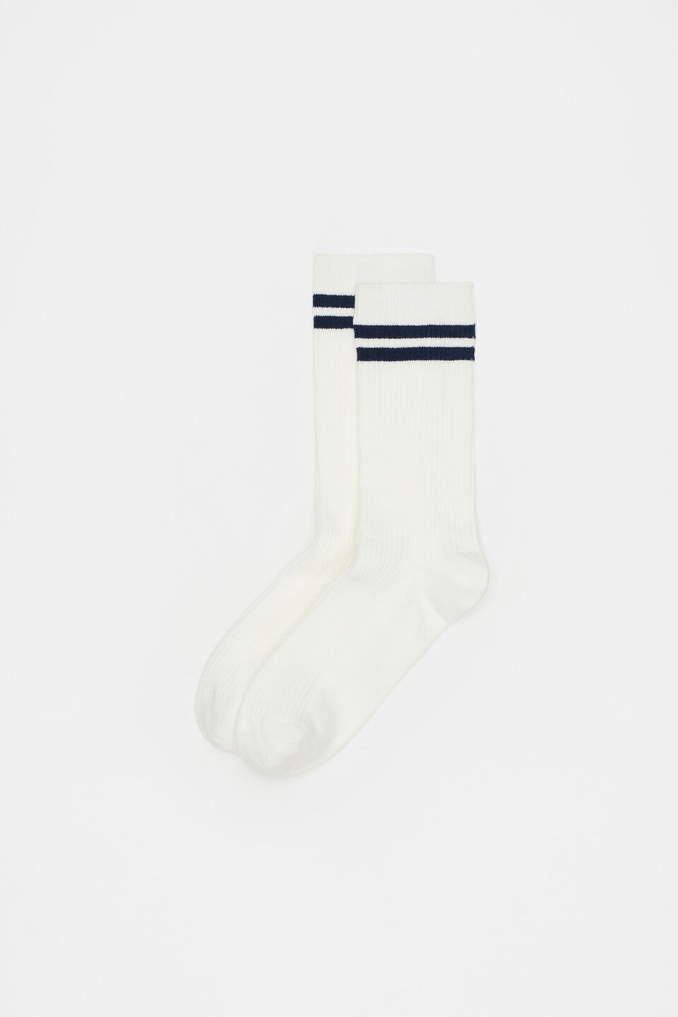 Stripe Rib Crew Sock  Twilight Blue Stripe