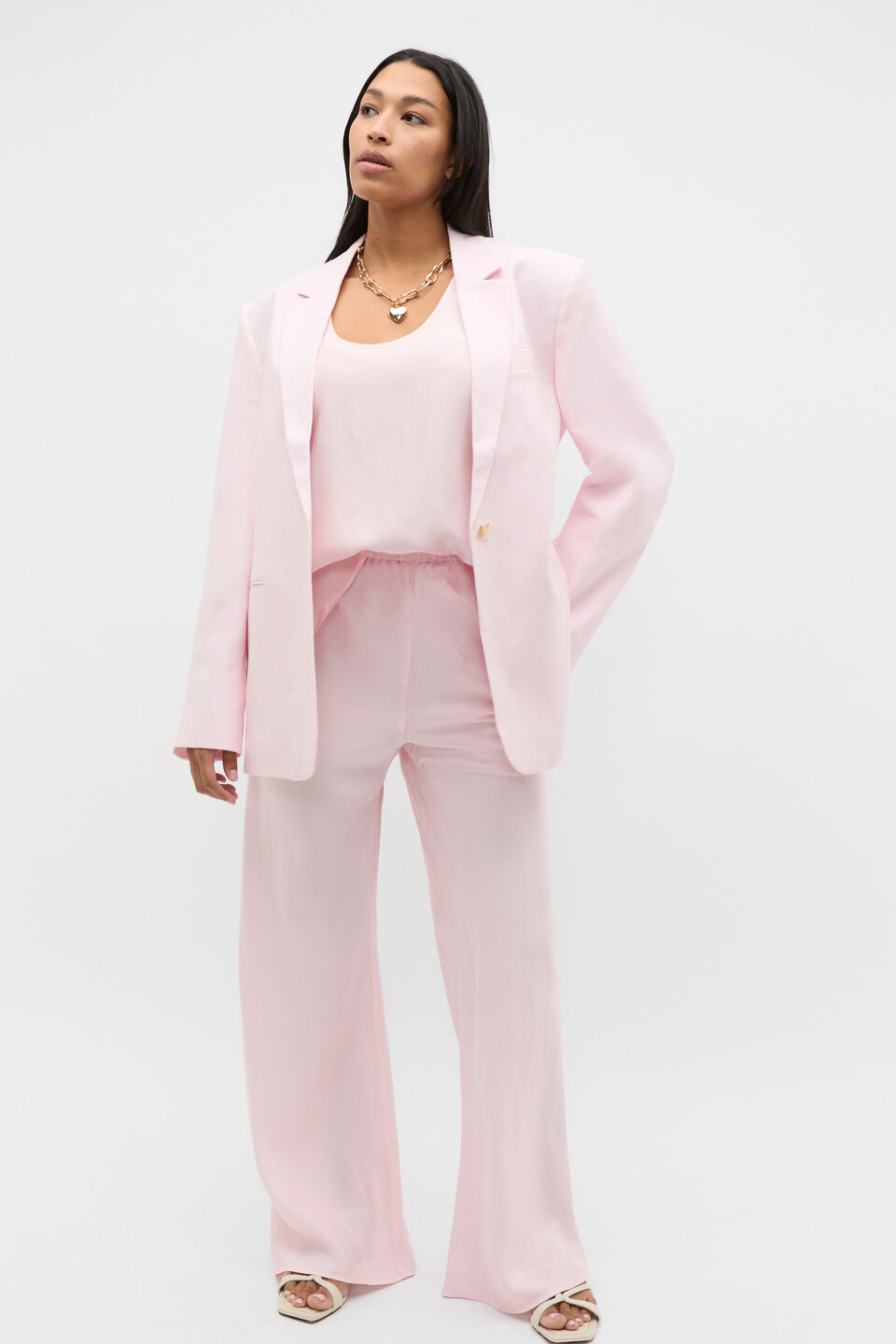 Tailored Linen Back Detail Blazer  Primrose