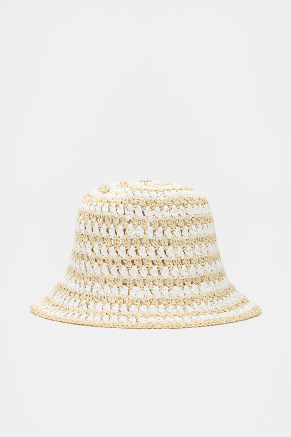 Two Tone Bucket Hat  Cream