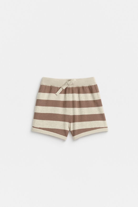 Stripe Knit Short  Oat Marle  hi-res