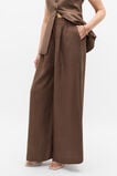 Linen Gathered Palazzo Pant  Pinecone  hi-res