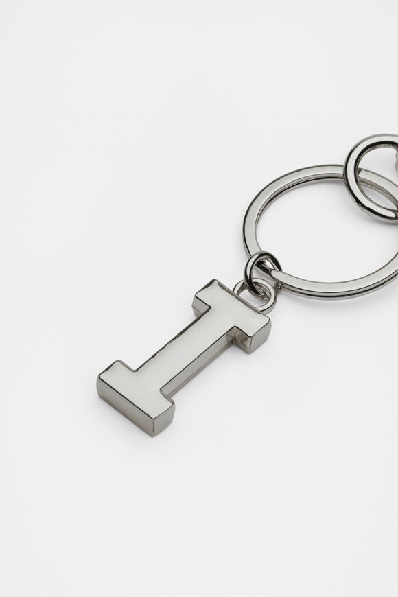 Silver Initials Keyring  I  hi-res
