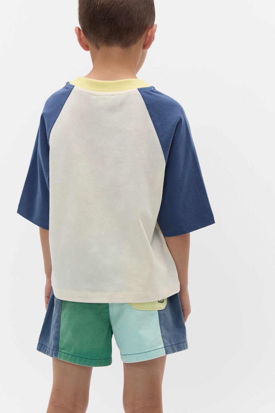 Boxy Raglan Tee  Washed Navy