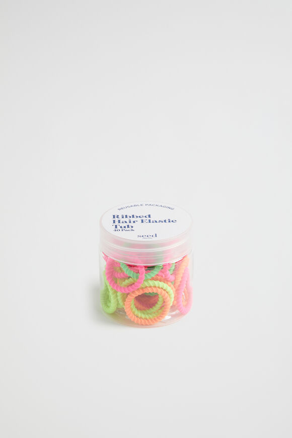 Mini Hair Elastics Tub  Bright Multi  hi-res