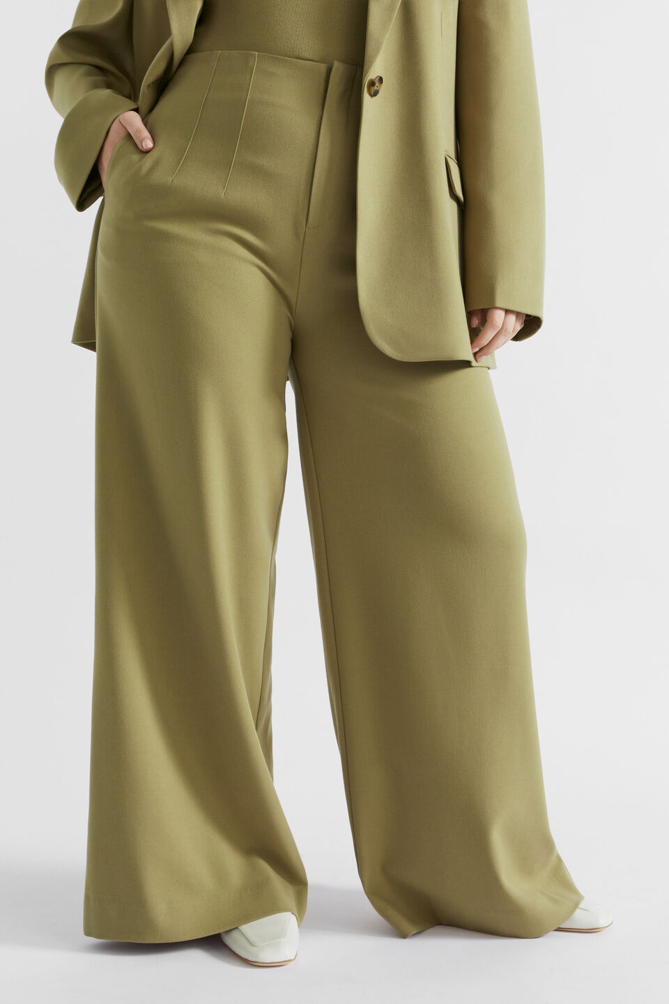 Palazzo Suit Pant  Pistachio