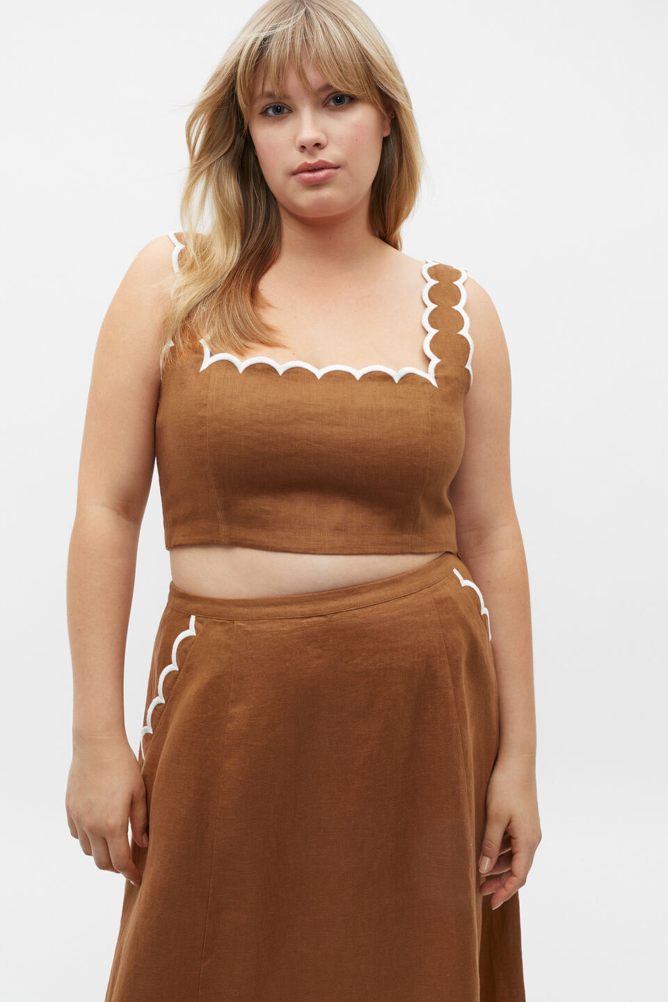 Scallop Bralette  Cinnamon Spice