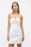 Tie Front Strapless Mini Dress  Whisper White  hi-res
