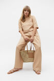 Linen Pleat Front Trouser  Nougat  hi-res