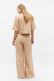 Linen Pleat Front Trouser  Nougat  hi-res