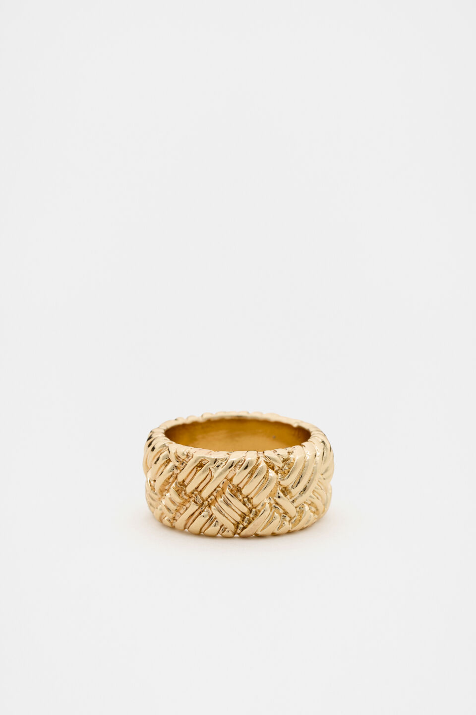 Woven Texture Ring  Gold