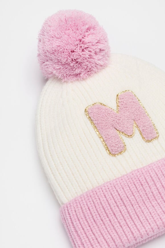 Colourblock Initial Beanie  M  hi-res