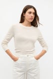 Australian Merino Crew Neck Top  Oat Marle  hi-res