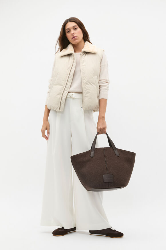 Felt Large Carry All Tote  Dark Espresso  hi-res