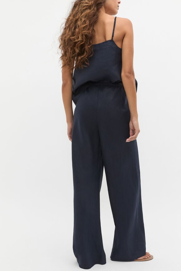 Core Linen Easy Wide Leg Pant  Twilight Blue  hi-res