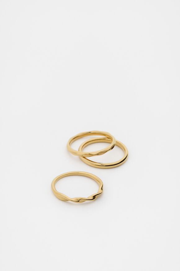 Waterproof Ring Set  Gold  hi-res