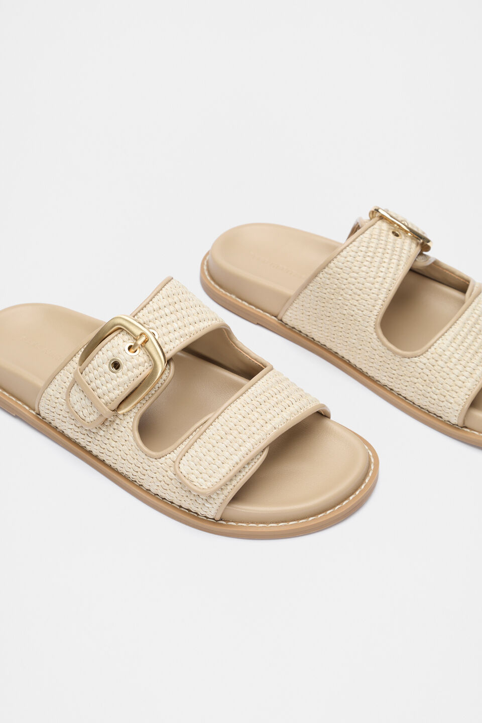 Genny Woven Slide  Iced Latte