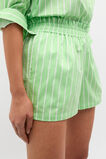 Cotton Stripe Short  Apple Green Stripe  hi-res