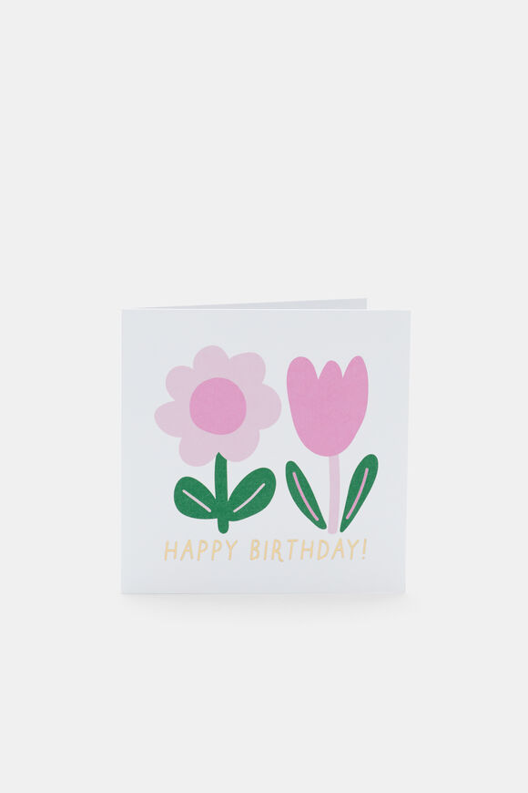 Flower Happy Birthday Card  Multi  hi-res