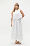 Lace Broderie Midi Skirt  Whisper White  hi-res