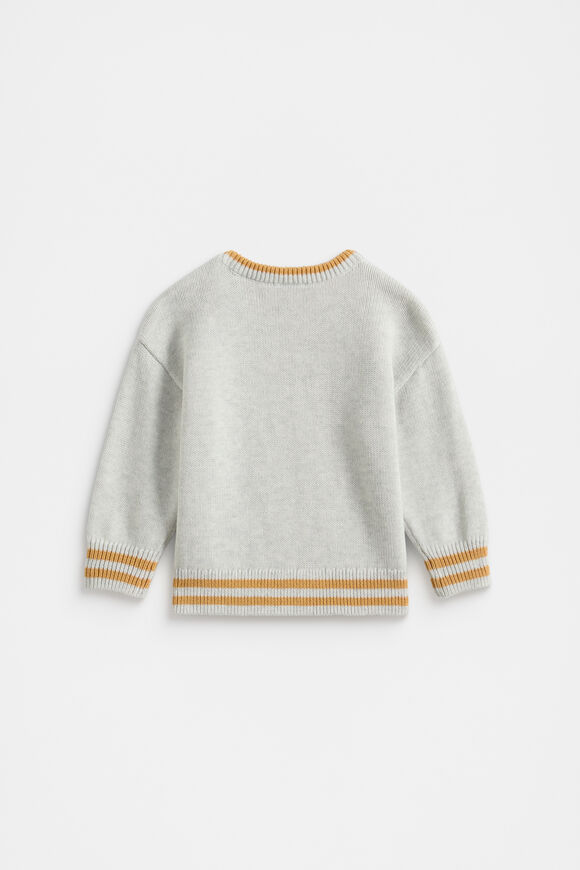 Trophy Knit Sweater  Light Grey Marle  hi-res