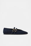 Astrid Suede Double Strap Ballet Flat  Twilight Blue Suede  hi-res