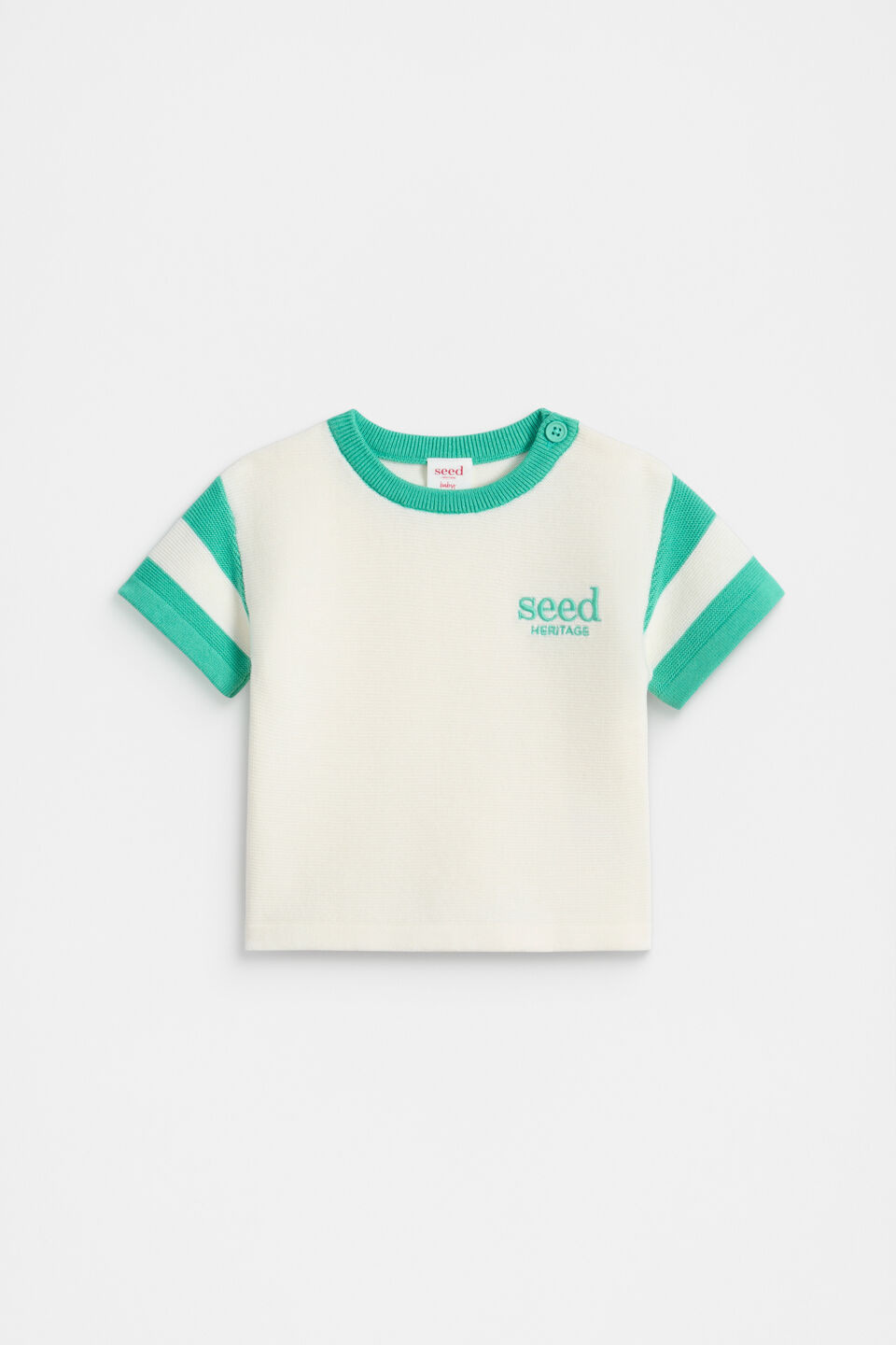 Logo Knit Tee  Classic Cream