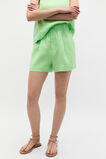 Core Linen Gathered Palazzo Short  Green Apple  hi-res