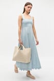 Linen Scallop Midi Dress  Bluebell  hi-res