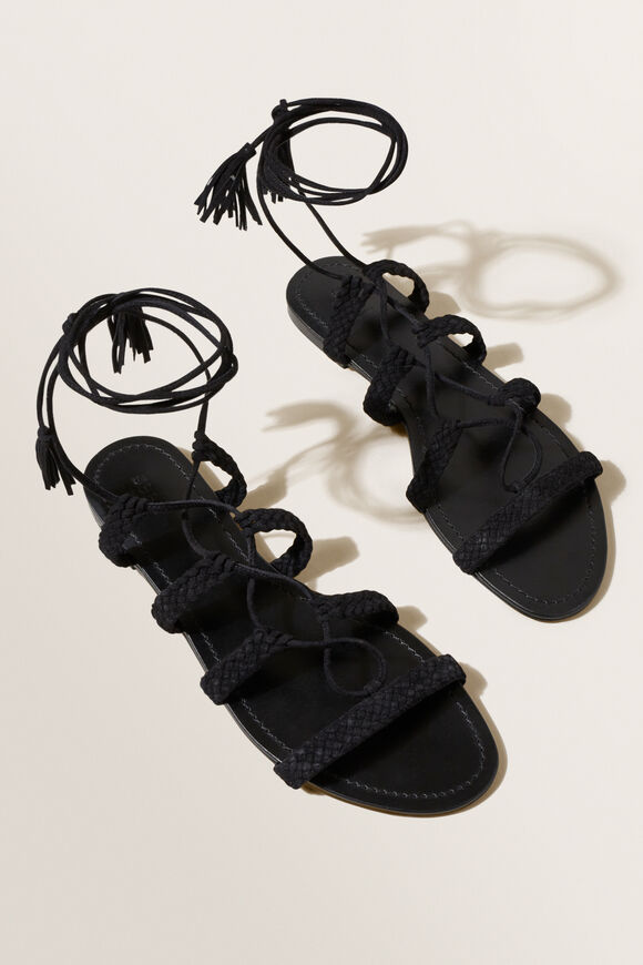 Gianna Gladiator Sandal  Black Suede  hi-res
