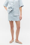 Linen Scallop Skirt  Bluebell  hi-res