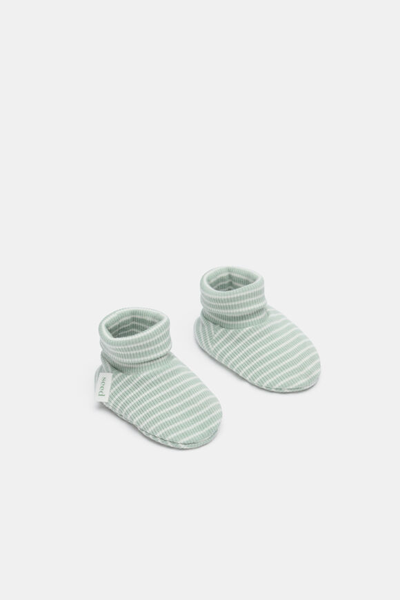 Core Rib Logo Bootie  Sage Stripe  hi-res