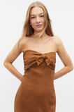 Tie Front Strapless Midi Dress  Cinnamon Spice  hi-res