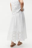 Lace Broderie Midi Skirt  Whisper White  hi-res