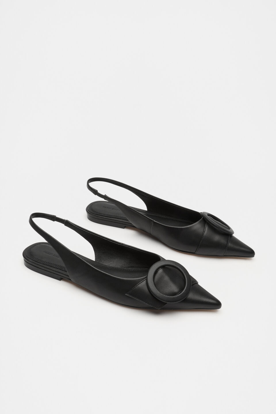 Ren Circle Buckle Slingback  Black