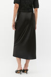 Satin Slip Skirt  Black  hi-res