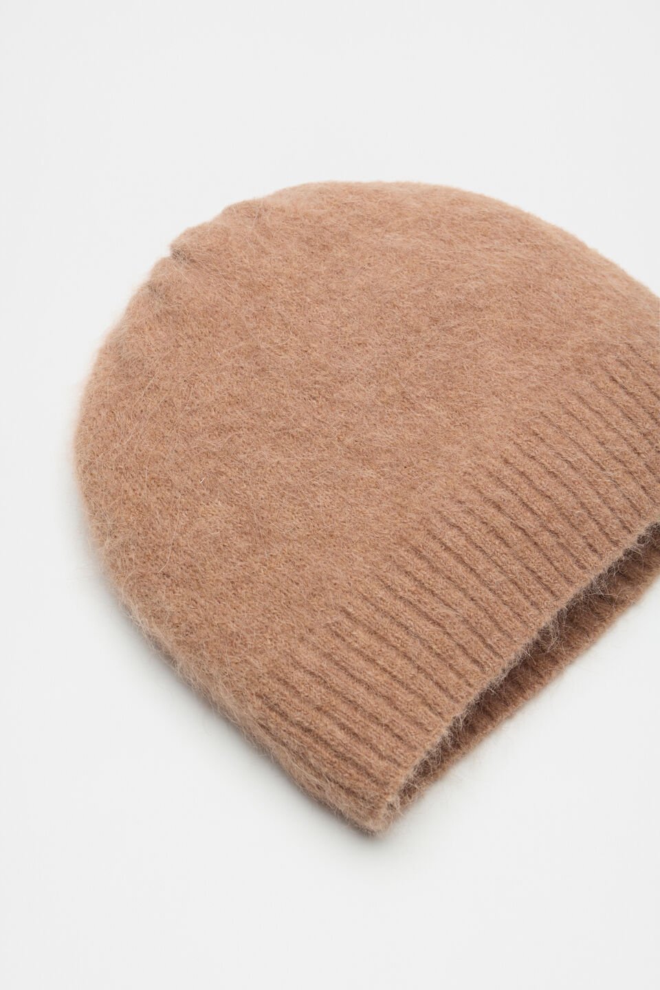 Fluffy Textured Beanie  Amaretto